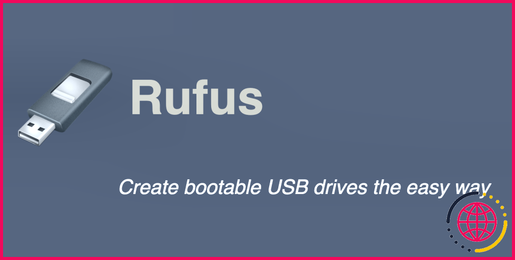 The logo and tagline for Rufus, a third-party tool that allows users to download Windows 11 on an "incompatible" device