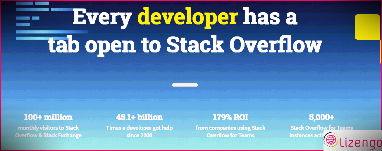 La page d'accueil de Stack Overflow.
