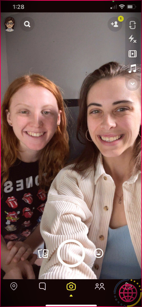 Snapchat sœurs selfie.