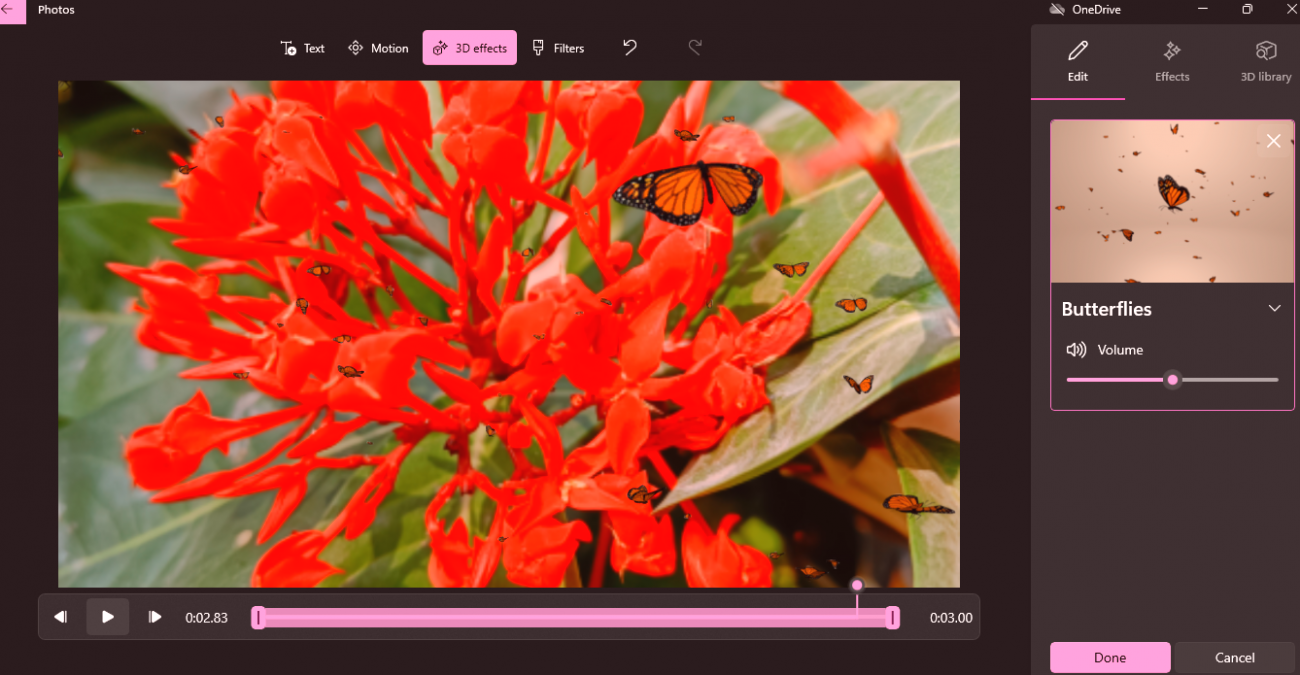 Ajouter des effets 3D aux images et aux vidéos dans l'éditeur vidéo Windows11