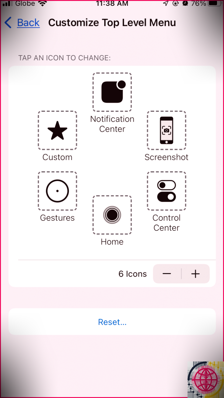 Bouton de capture d'écran AssistiveTouch pour iPhone