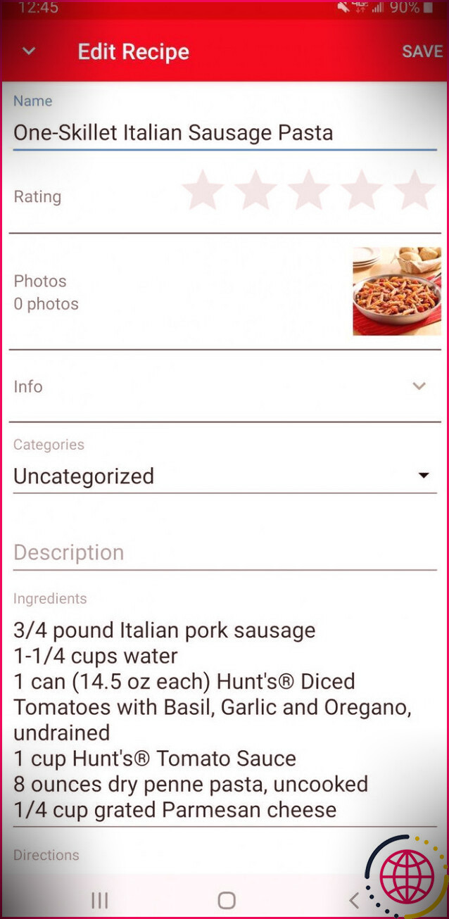 Application de gestion de recettes Paprika Recette iPhone Android