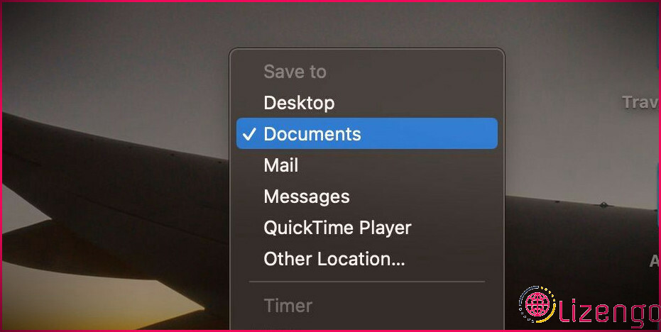Changer l'emplacement de la capture d'écran dans macOS