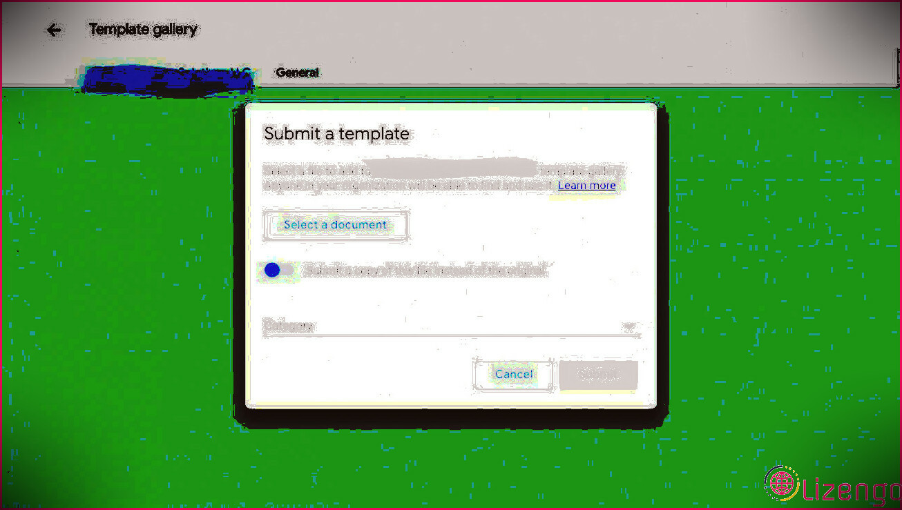 L'image montre le téléchargement d'un document Google à utiliser comme modèle