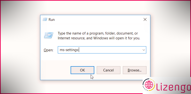 Ouverture des paramètres système de Windows via la boîte de dialogue de commande Exécuter