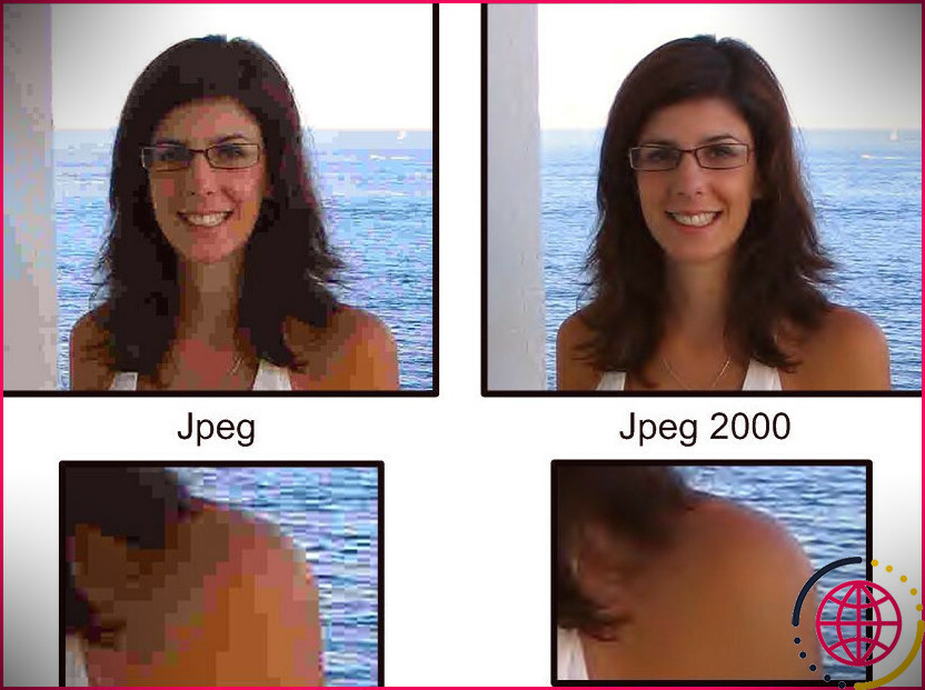 Une comparaison des formats d'image JPG et JPEG2000