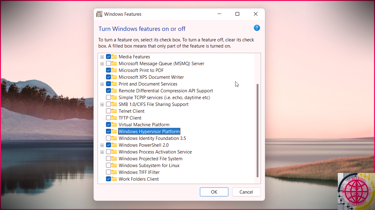activer la plate-forme d'hyperviseur Windows Windows 11