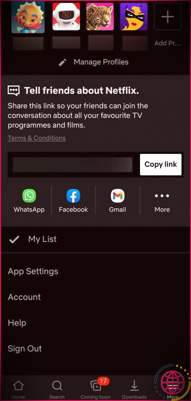 Application Netflix Android Plus