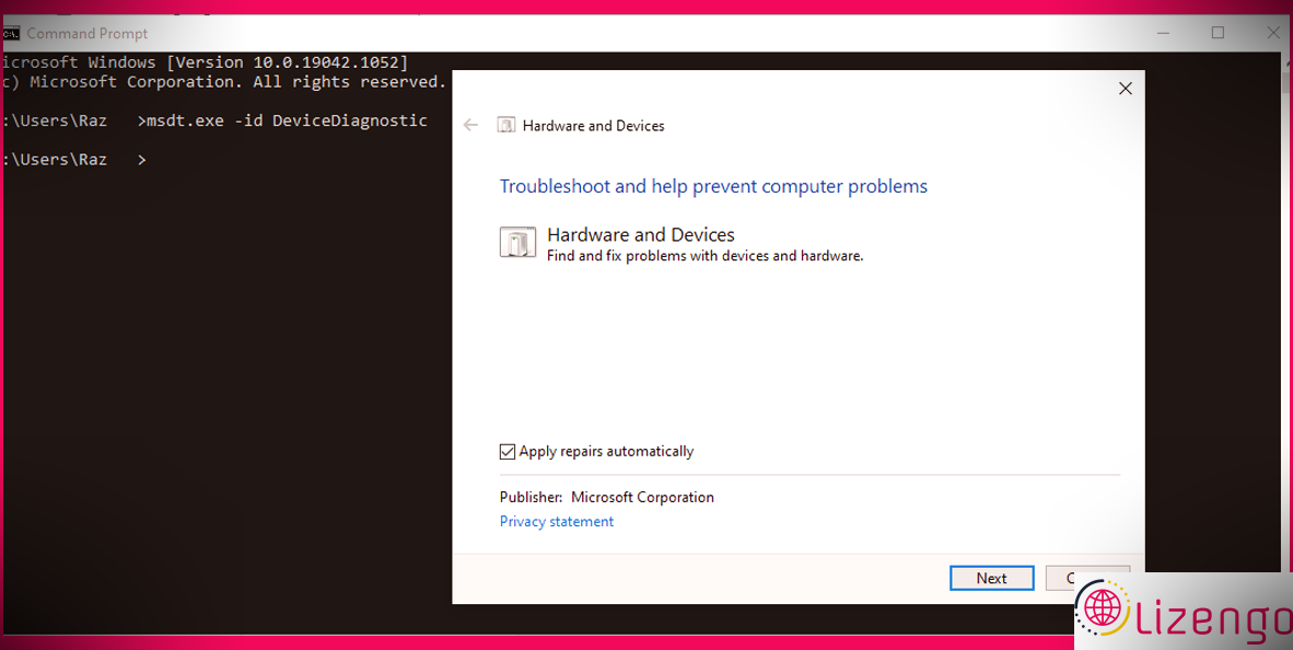 Dépannage du matériel et des périphériques dans Windows 10
