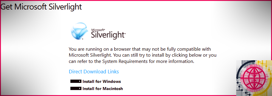 Silverlight non pris en charge