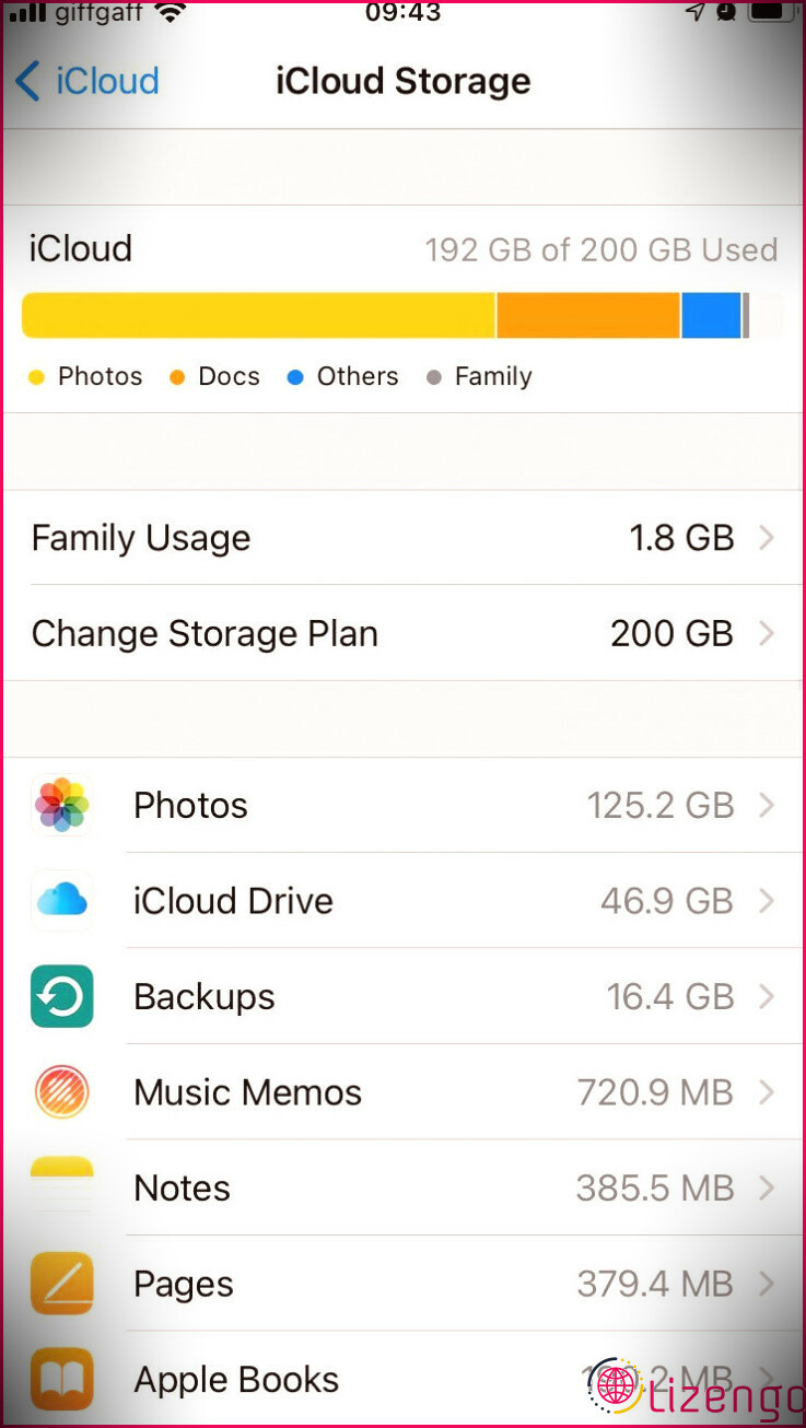 Gérer les paramètres de stockage iCloud sur iPhone