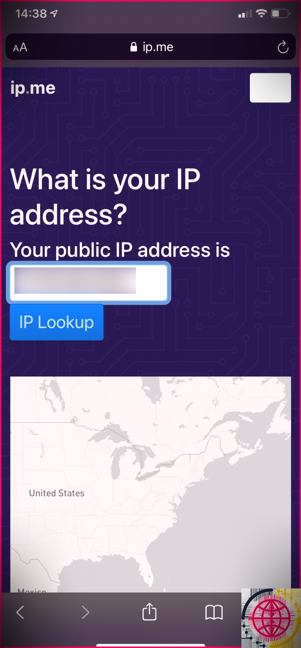 IP publique iPhone