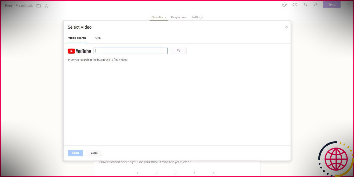 Une image montrant le téléchargement de vidéos dans Google Forms