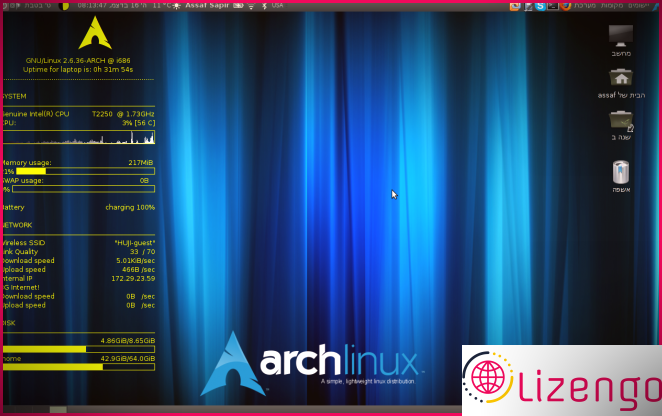 Environnement de bureau Arch Linux