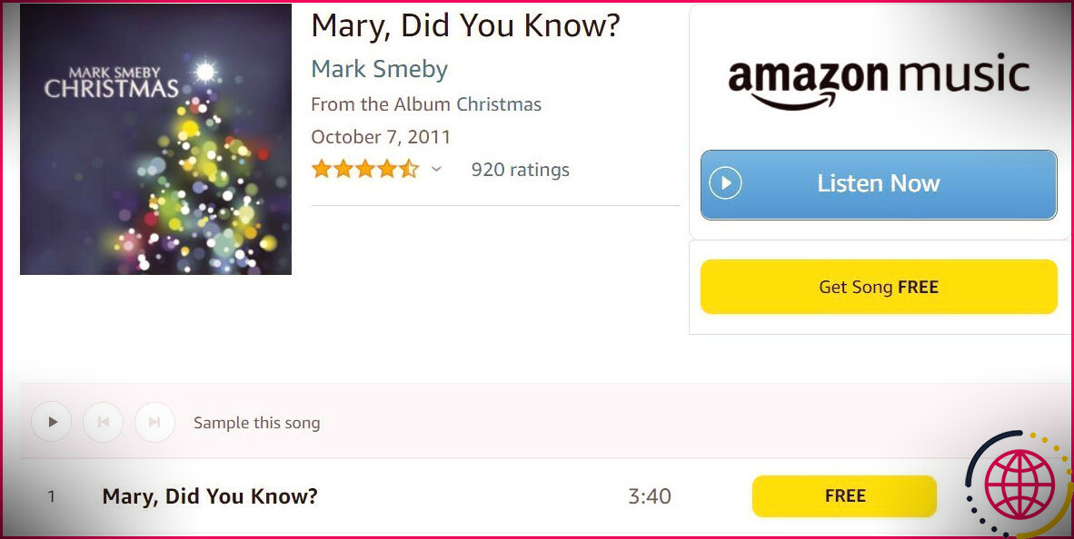 Téléchargement de musique de Noël Amazon Music