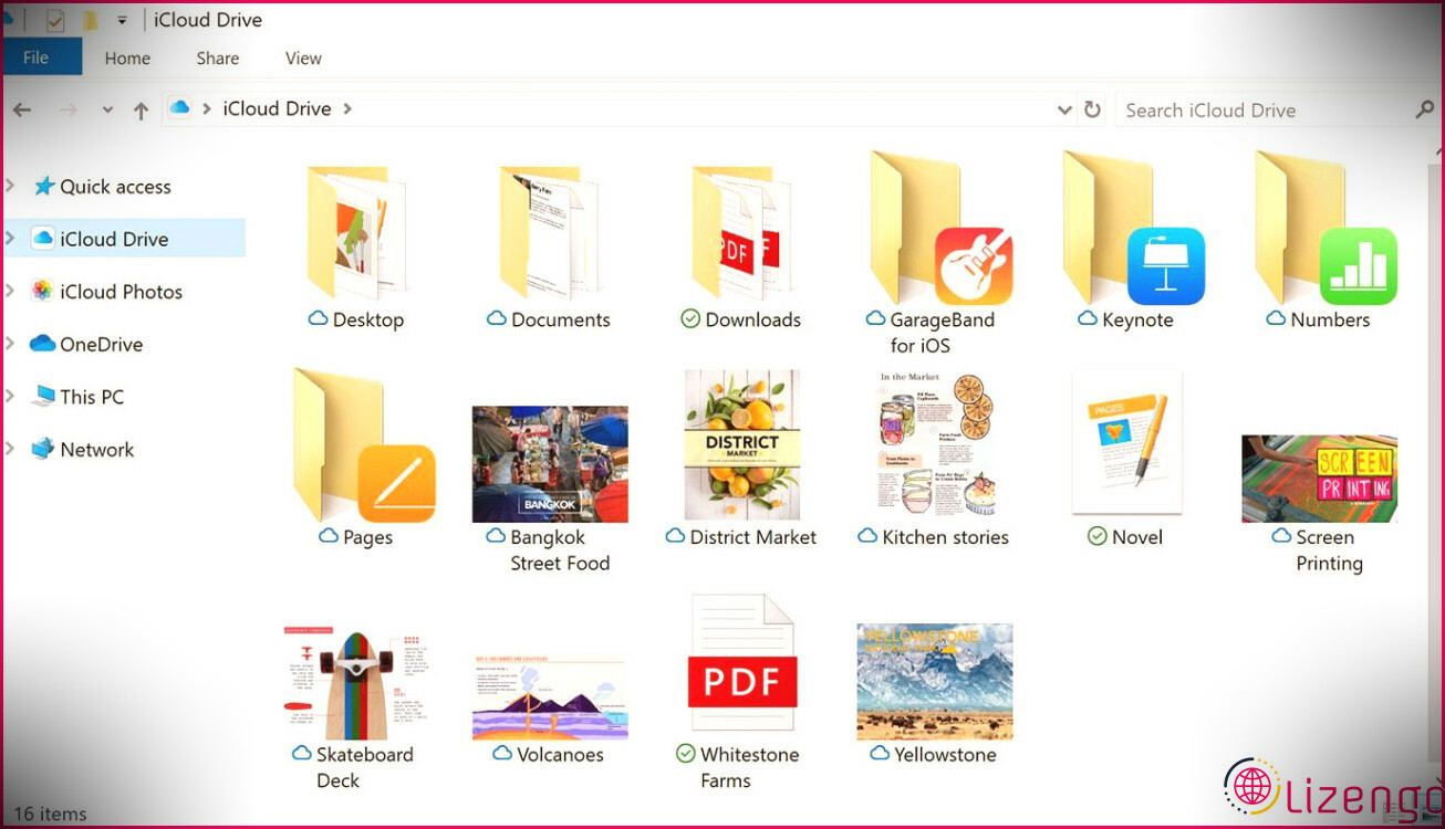 Dossier d'accès rapide iCloud Drive dans l'explorateur de fichiers sous Windows