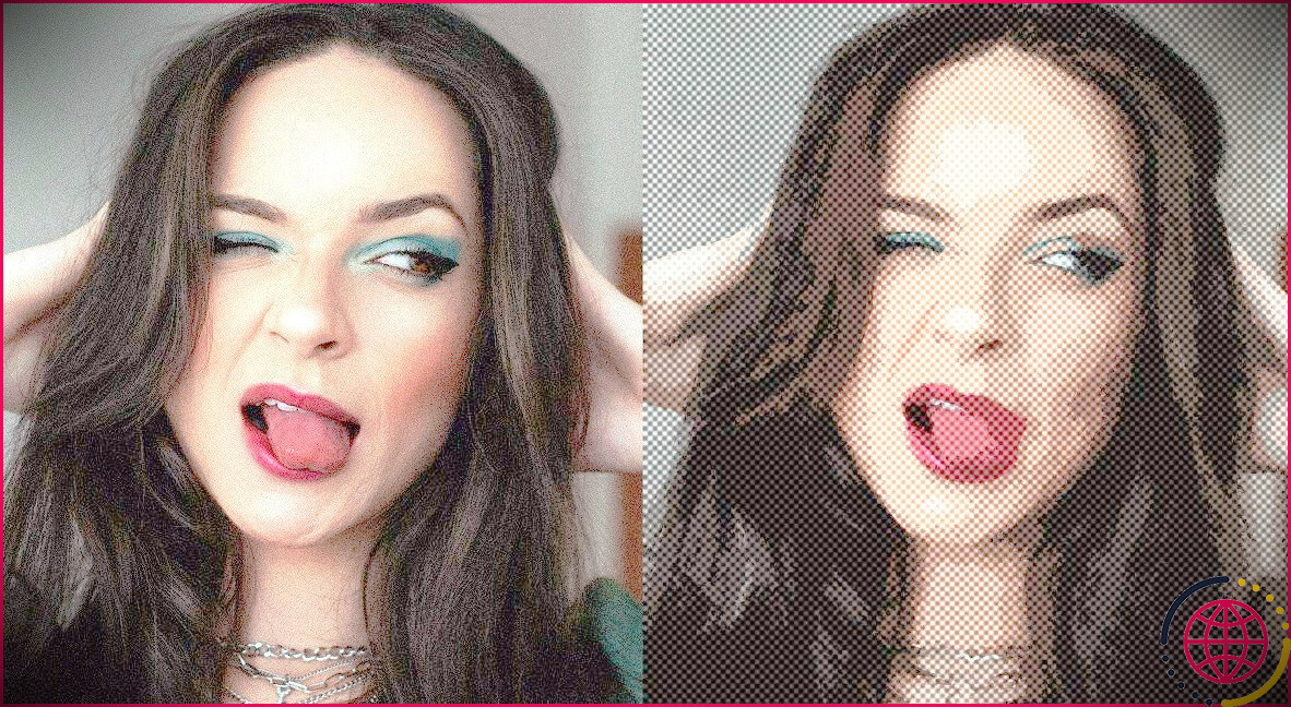 femme maquillée - avant et après