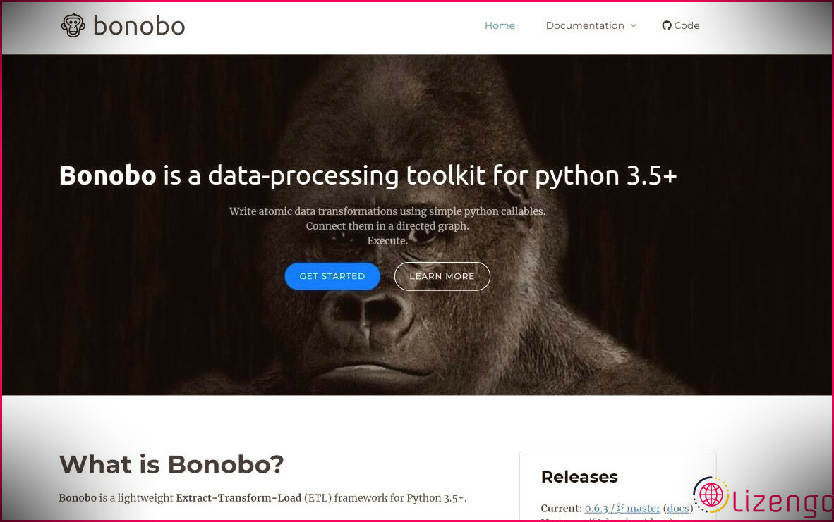Interface du site Bonobo
