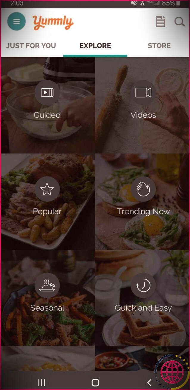 Appli de gestion de recettes délicieuses Explorer iPhone Android