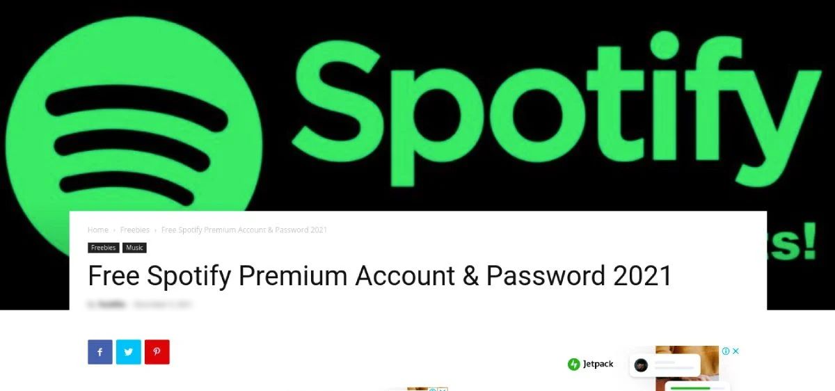 Spotify Premium - Escroquerie de compte Premium gratuit