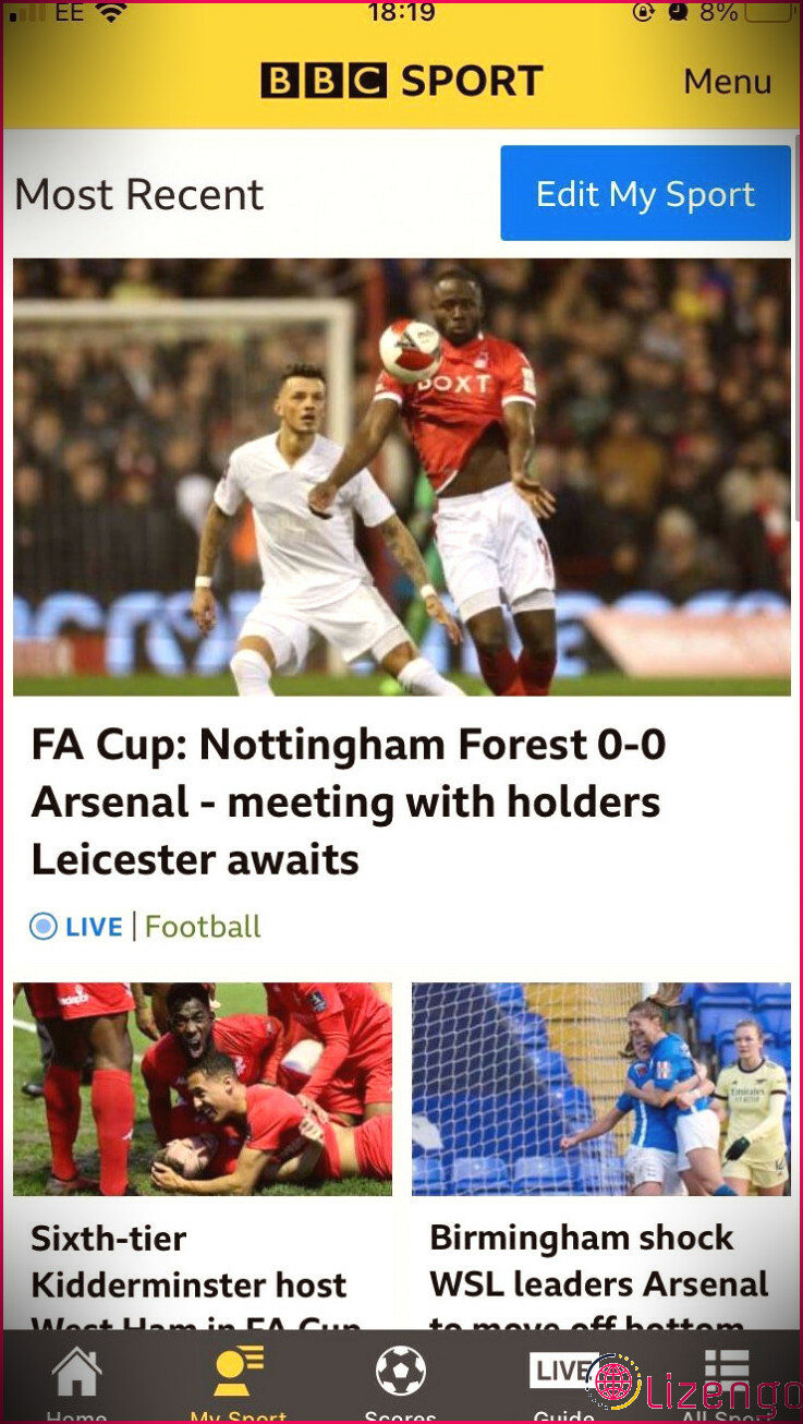 Les dernières nouvelles sur le football sur l'application BBC Sports - News & Live Sports.