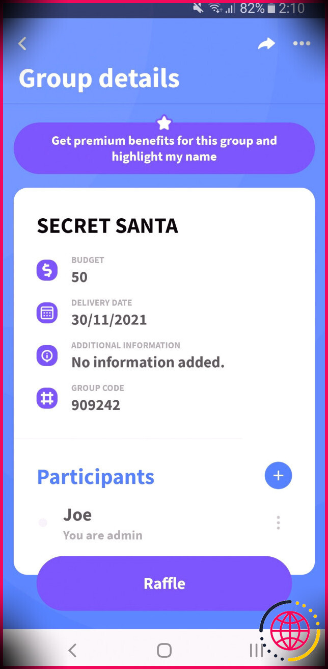 détails du groupe secret santa 22