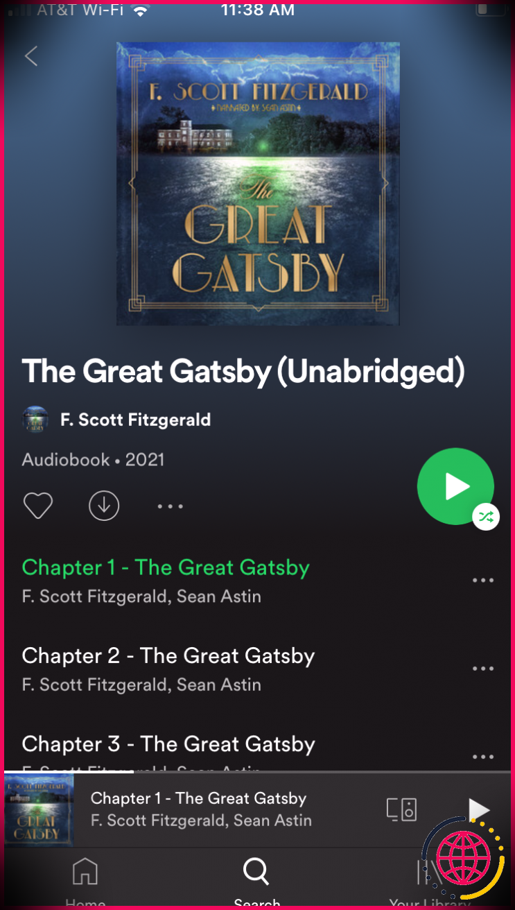 Gatsby le Magnifique sur Spotify