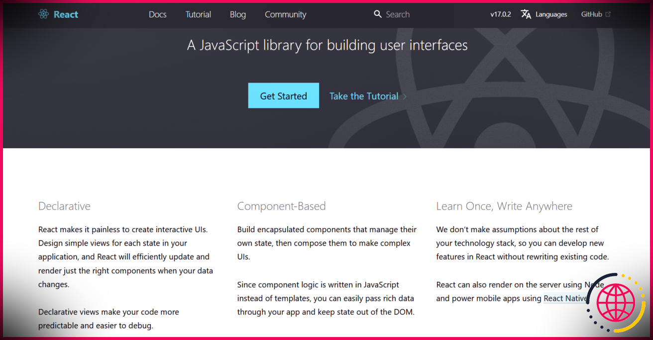 Bibliothèque JavaScript React.js