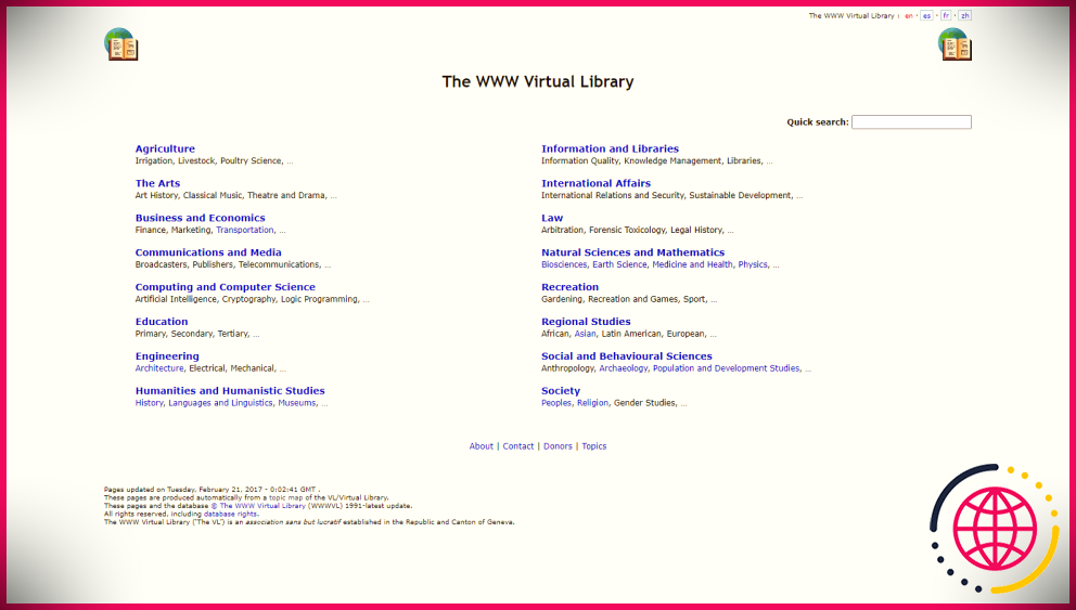 Bibliothèque virtuelle WWW