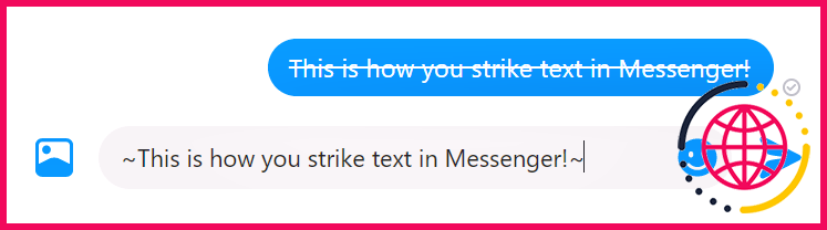 Comment barrer du texte dans Messenger