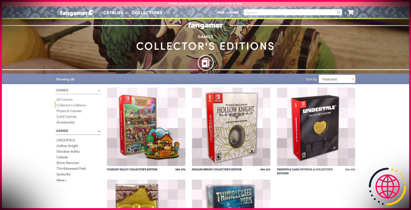éditions collector fangamer