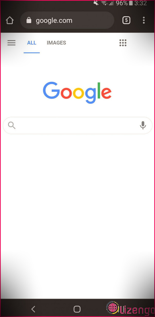 page d'accueil google mobile