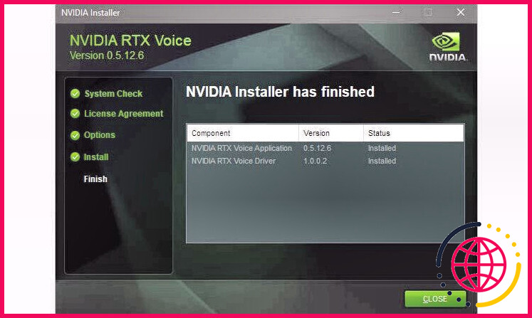RTX Voice installe l'application mais aussi un pilote pour deux périphériques audio virtuels