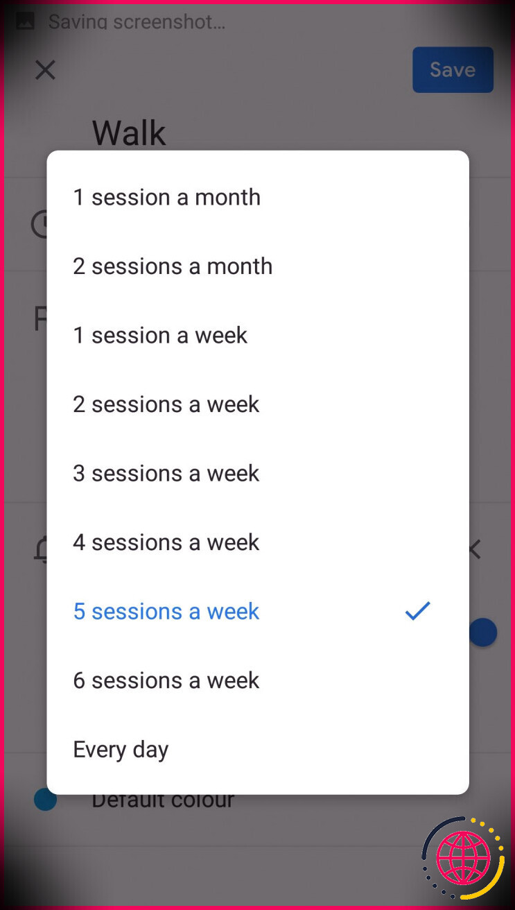 Modifier les sessions dans Google Agenda