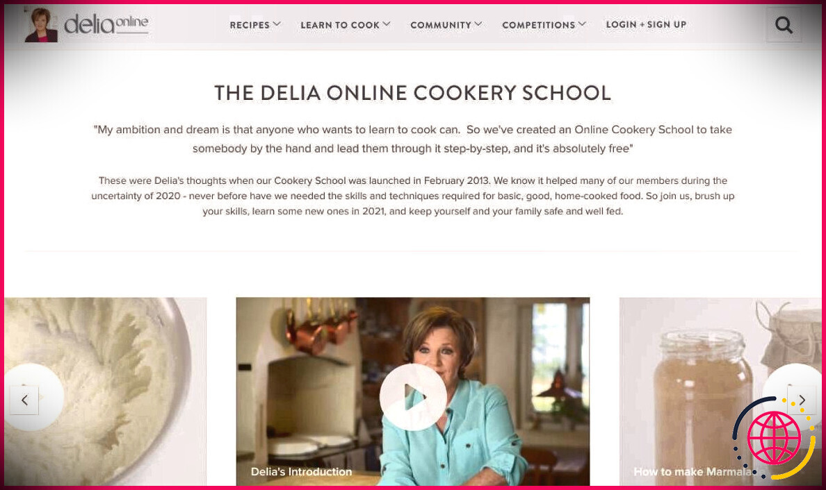 L'école de cuisine en ligne de Delia Smith propose une leçon en cinq étapes sur le développement des compétences de base en cuisine