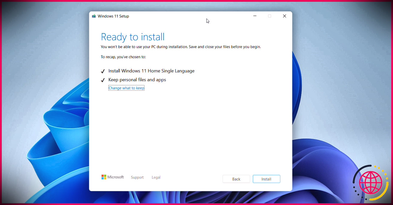 prêt à installer Windows 11