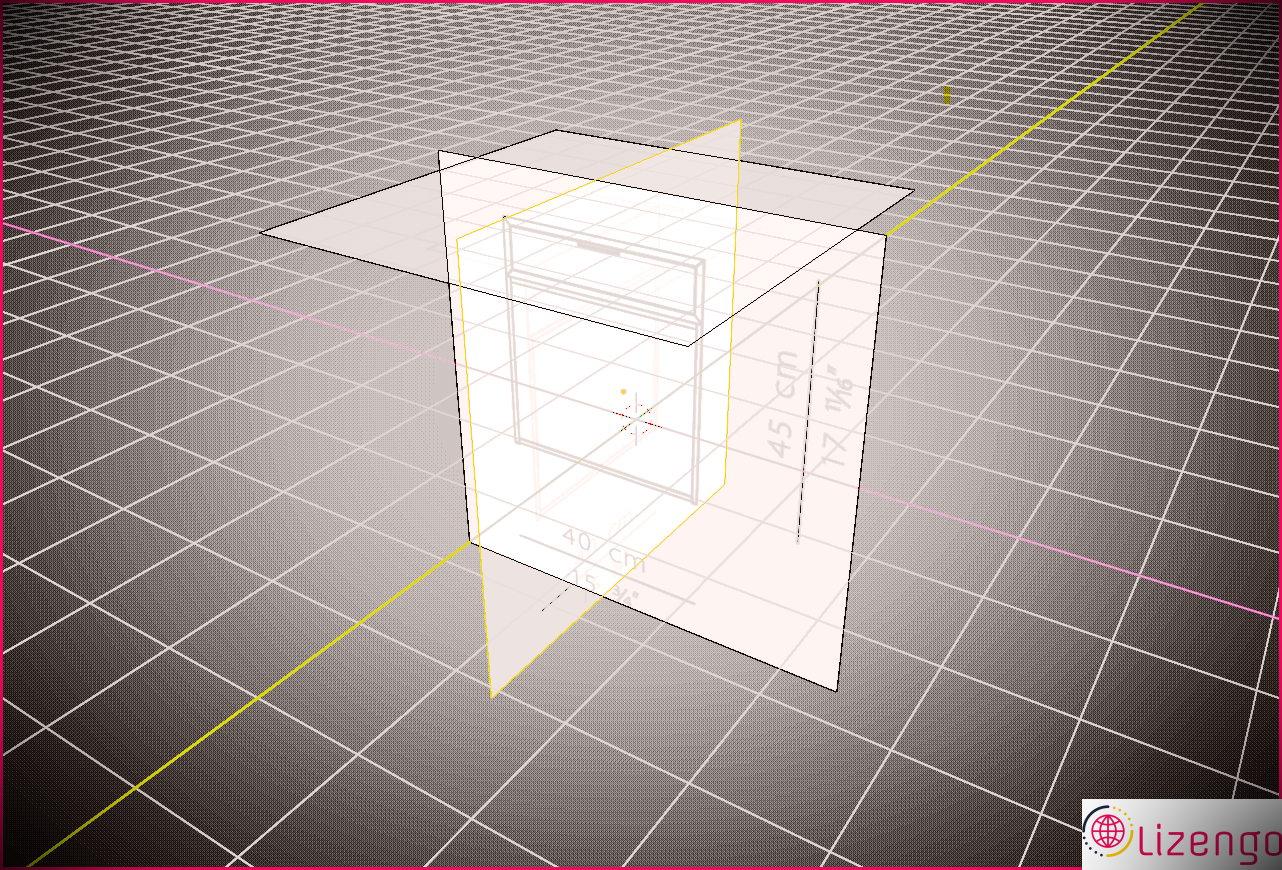 Référence du modèle Blender en 3 dimensions.
