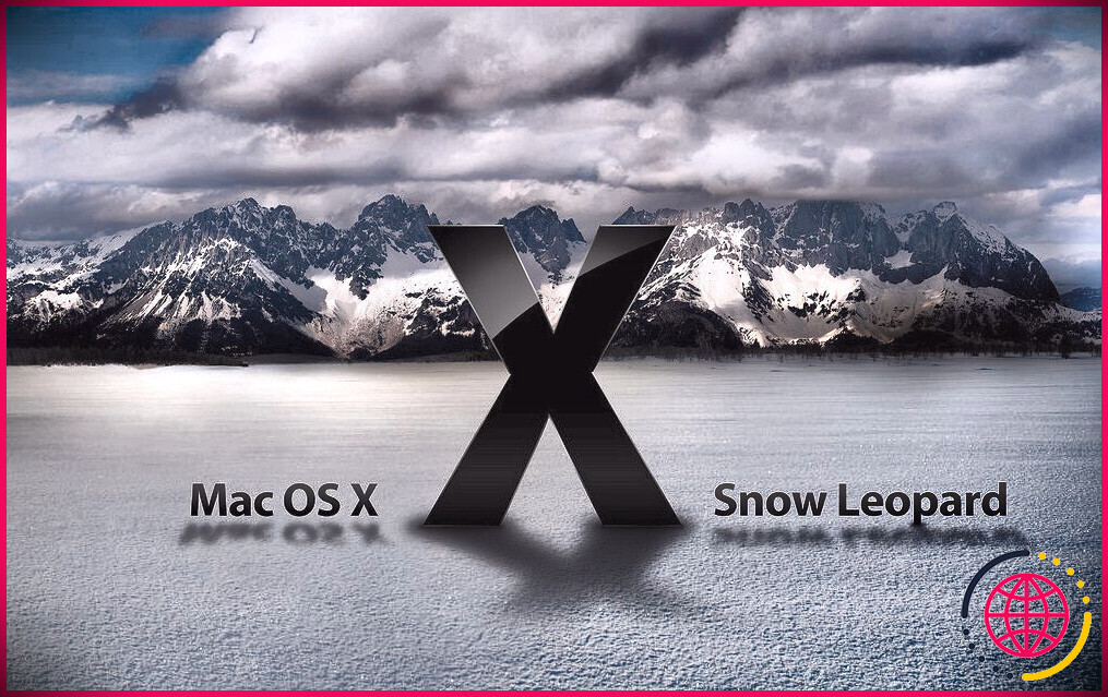 Un fond d'écran marketing pour MacOS X Snow Leopard
