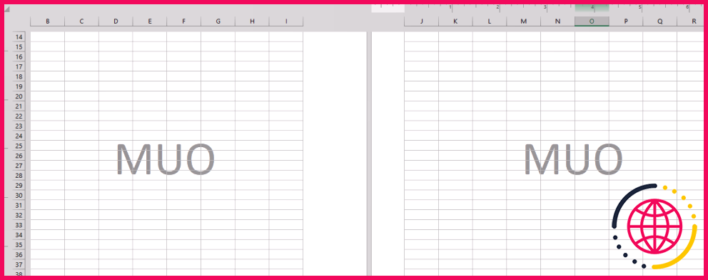 Filigrane Excel appliqué à toutes les pages