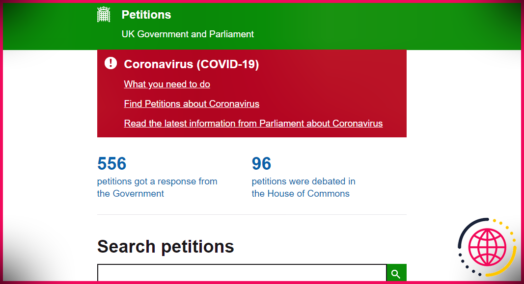 Royaume-Uni-gouvernement-parlement-pétitions-capture d'écran