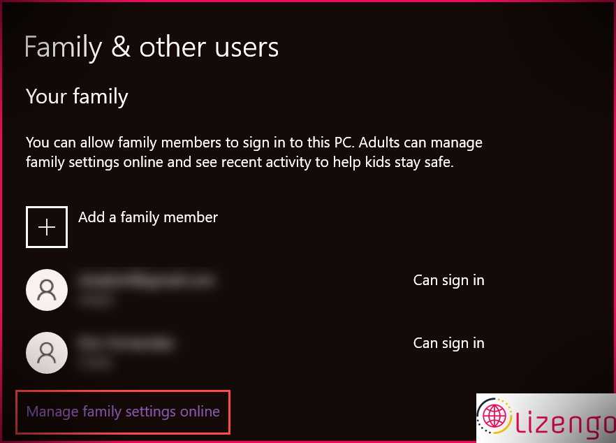 gérer la famille en ligne