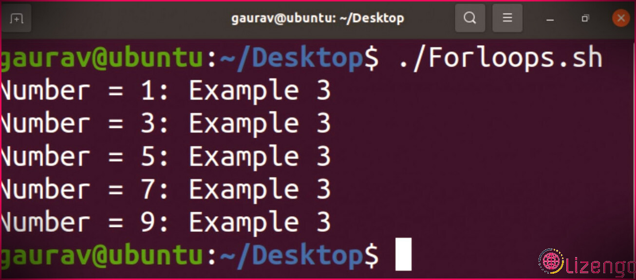 Interface de terminal Linux