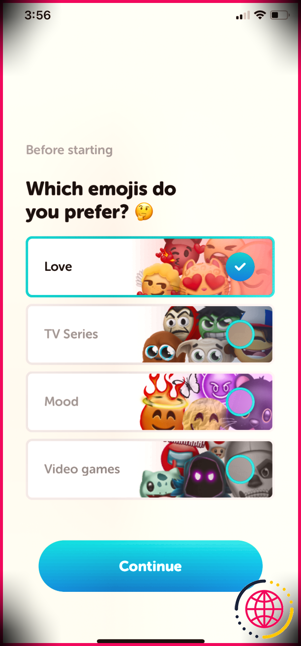 options d'emoji up