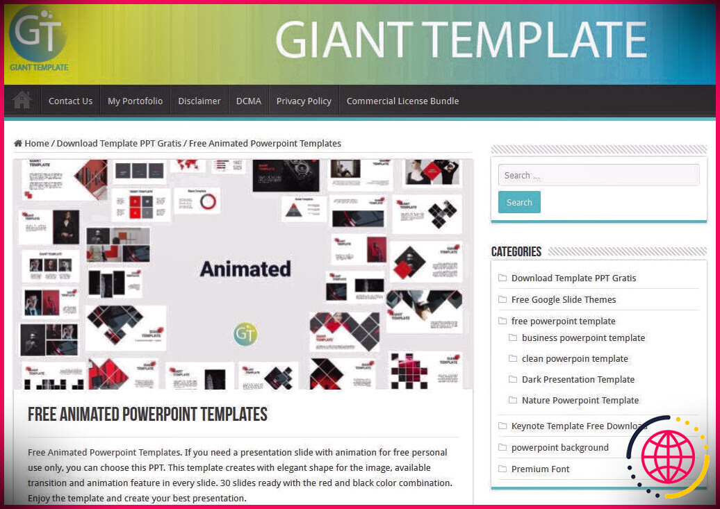 Offre de modèles PowerPoint animés de GiantTemplate