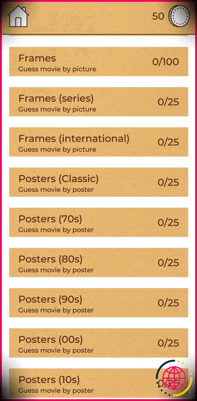 film film catégories de films