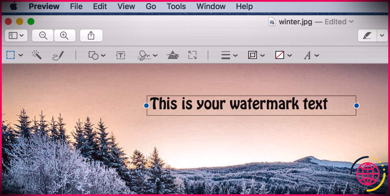 Ajouter un filigrane textuel à vos photos sur macOS