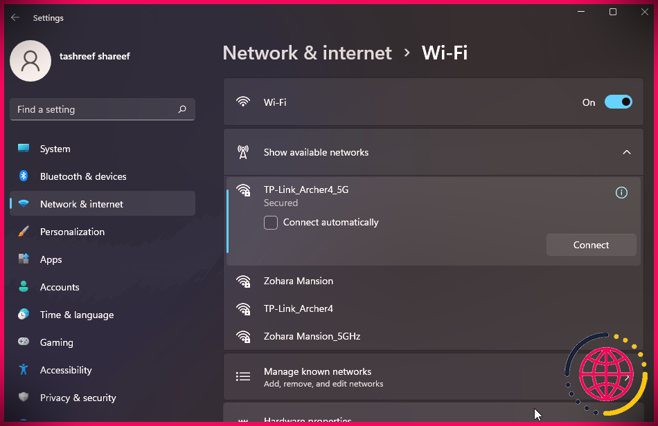 connecter le réseau wifi windows 11