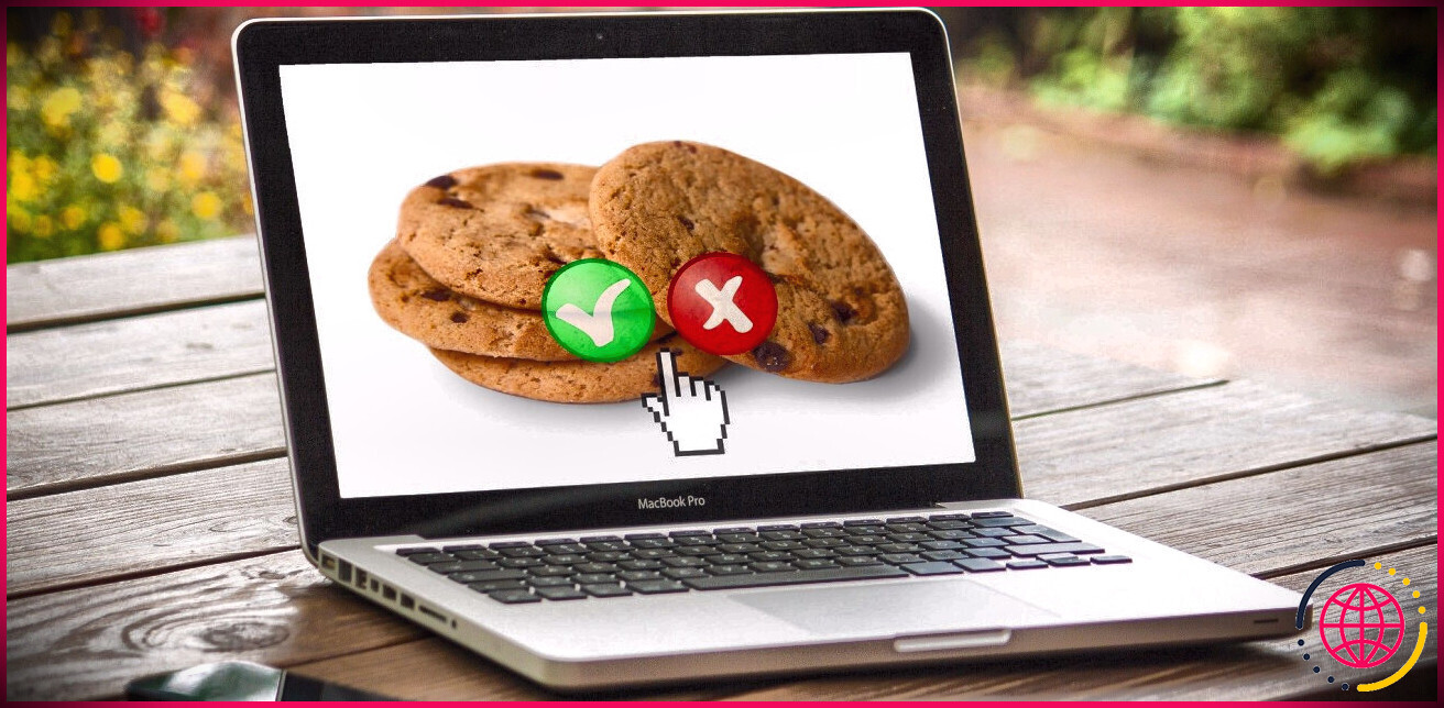 Cookies sur un ordinateur portable