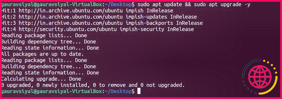 Mettre à jour et mettre à niveau le système d'exploitation Ubuntu