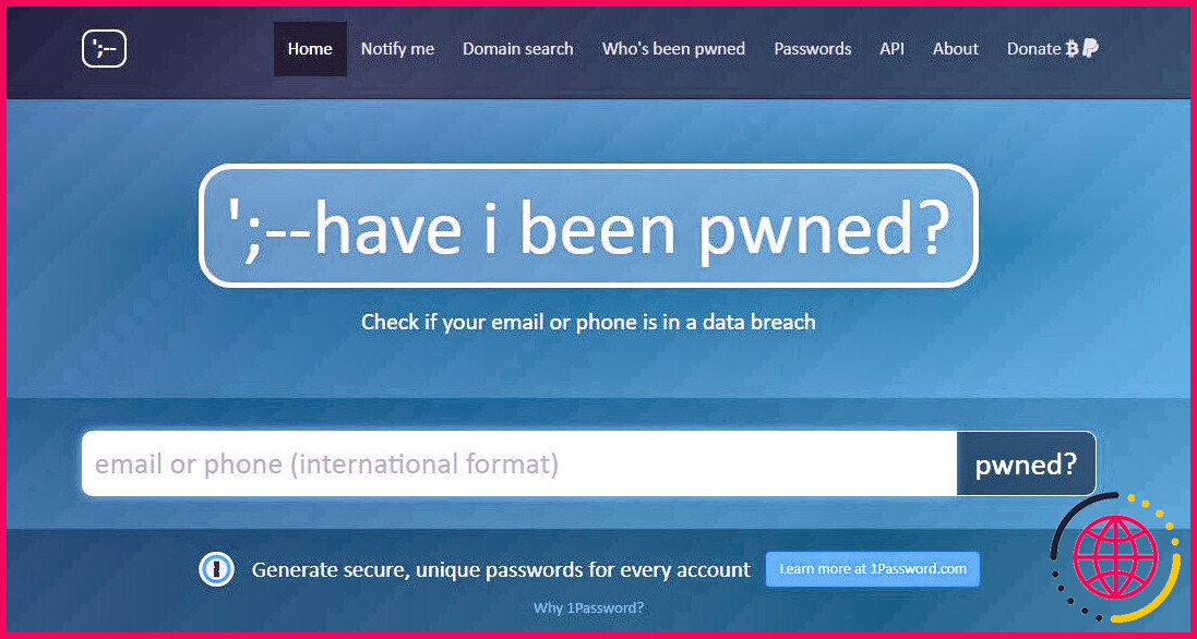 site de fuite de données haveibeenpwned